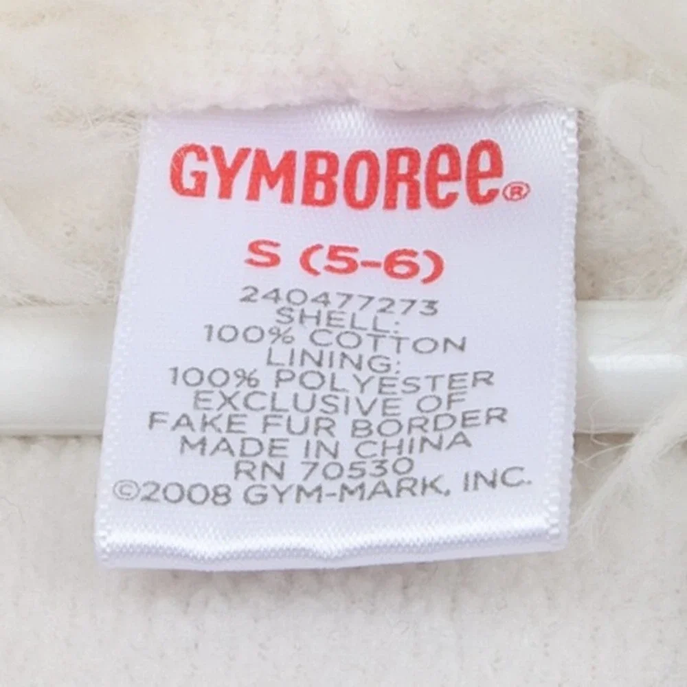 Gymboree Girls Winter Snowflake Faux Fur Striped‎ Sweater Vest Size Small 5/6